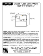 SSI MPG-2ES Instruction Sheet