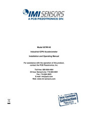 PCB Piezotronics IMI SENSORS ICP 607M140 Installation And Operating Manual