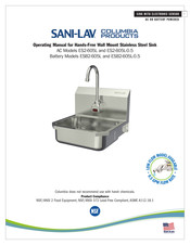 Columbia Products Sani-Lav ESB2-605L-0.5 Operating Manual