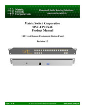 Matrix Switch Corporation MSC-CP16X4E Product Manual