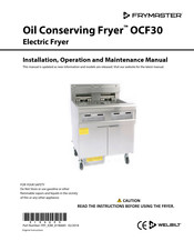 Welbilt Frymaster OCF30ATOE Installation, Operation And Maintenance Manual