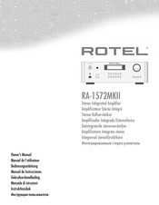 Rotel RCD-1572MKII Owner's Manual
