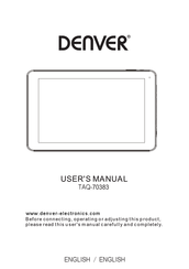 Denver TAQ-70383 User Manual