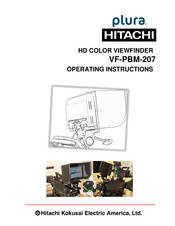 Hitachi Plura VF-PBM-207 Operating Instructions Manual