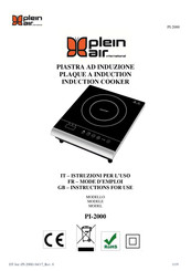 Plein Air PI-2000 Instructions For Use Manual