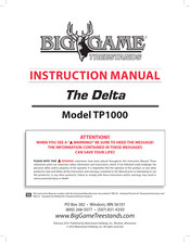 Big Game Treestands TP1000 Instruction Manual