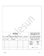 TALESUN TP6L72M-435 Installation Manual