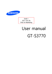 Samsung GT-S3770 User Manual