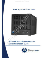 MSV NVR32CH Quick Installation Manual