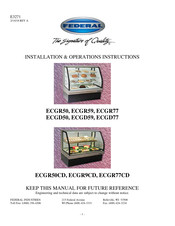 Federal ECGD59 Installation & Operation Instructions