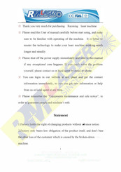 Rayming RMLASER Manual