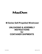 MacDon M5 Assembly Instructions Manual