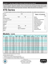 Re-Verber-Ray XTS 60-175 Installation, Operation, Maintenance And Parts Manual