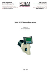 Rotem RAM ION Cleaning Instructions Manual