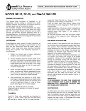 Humidity Source SF-10 Installation And Maintenance Instructions