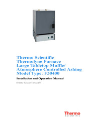 Thermo Scientific F30400 Installation And Operation Manual
