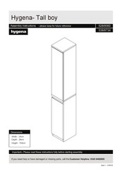 hygena Tall boy 538/8734 Assembly Lnstructions