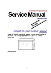 Panasonic NN-S575MF Service Manual