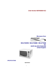 Panasonic NN-A750WB Manual