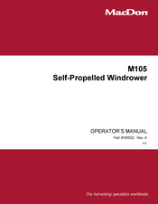 MacDon M105 2011 Operator's Manual