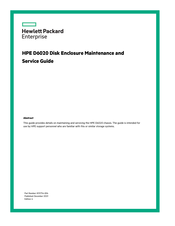 Hp HPE D6020 Maintenance And Service Manual