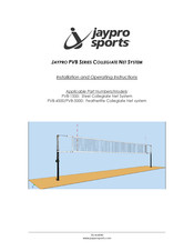 Jaypro Sports PVB Series Installation And Operating Instructions Manual