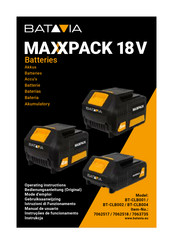 Batavia MAXXPACK BT-CLB002 Operating Instructions Manual