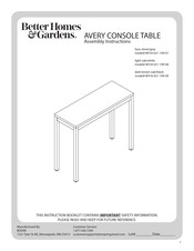 Better Homes and Gardens BH18-021-199-08 Assembly Instructions Manual
