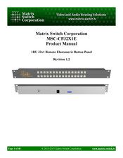 Matrix Switch Corporation MSC-CP32X1E Product Manual