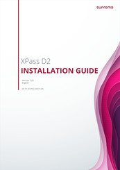 suprema XPD2-GKDB Installation Manual