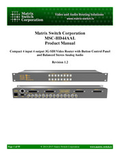 Matrix Switch Corporation MSC-HD44AAL Product Manual