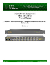 Matrix Switch Corporation MSC-HD121DES Product Manual