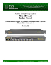 Matrix Switch Corporation MSC-HD81AAS Product Manual