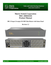 Matrix Switch Corporation MSC-2HD3224S Product Manual