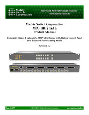 Matrix Switch Corporation MSC-HD121AAL Product Manual