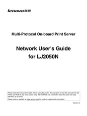 Lenovo LJ2050N Network User's Manual