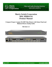 Matrix Switch Corporation MSC-HD84AAS Product Manual