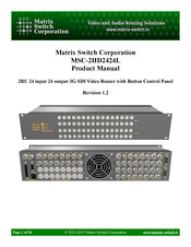Matrix Switch Corporation MSC-2HD2424L Product Manual