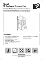 TP Treehouse Firemans Pole TP660 Instructions For Assembly, Maintenance And Safe Use