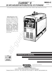Lincoln Electric Classic II F3L-1011F Operator's Manual