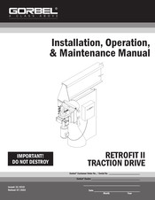 GORBEL RETROFIT II Installation, Operation & Maintenance Manual
