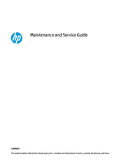 HP ProBook Fortis G10 Maintenance And Service Manual