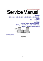 Panasonic SE-HD560EB Service Manual