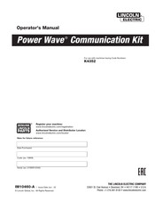 Lincoln Electric Power Wave K4352 Operator's Manual
