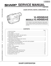 Sharp ViewCam VL-WD250E Service Manual