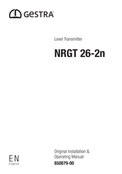 GESTRA NRGT 26-2n Original Installation & Operating Manual