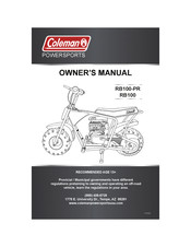 Coleman Powersports RB100 2017 Owner's Manual