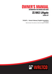 WALTCO ZS MK2 Owner's Manual