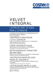 Costan VELVET INTEGRAL User Instructions