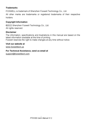 Foxwell PTS1000 Manual